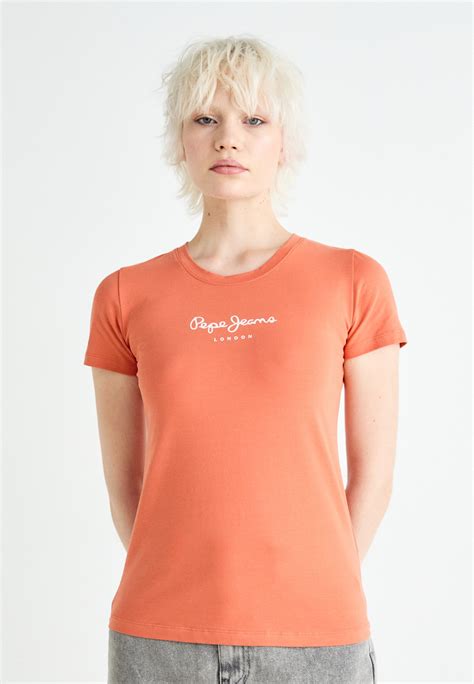Orange T Shirts Pepe Jeans NEW VIRGINIA T Shirt Print Sunset