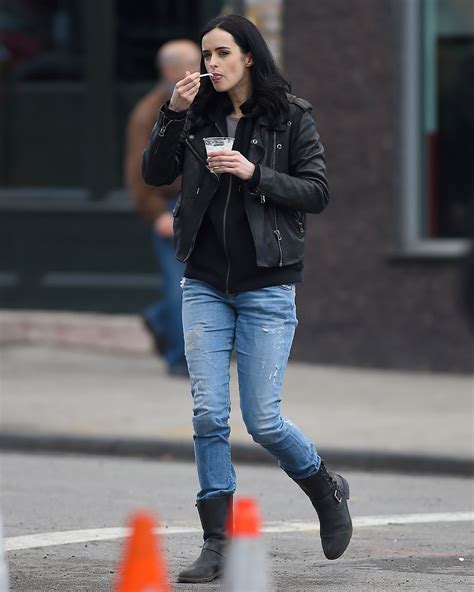 KRYSTER RITTER on the Set of A.K.A. Jessica Jones in New York - HawtCelebs