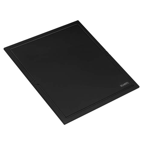 Ruvati 17 x 16 inch Black Composite Dual-Tier Cutting Board for Ruvati ...