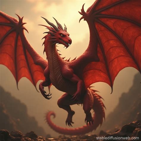 Red Dragon vs Archangel Michael | Stable Diffusion Online