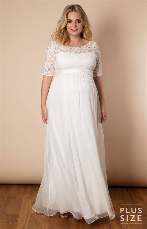 11+ Most Famous Plus Size Maternity Wedding Dresses - Guan Cool Weddings