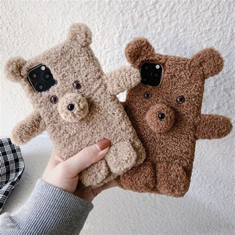 Cute Teddy Bear Phone Case Plush Case for iPhone 12 Pro Max | Etsy