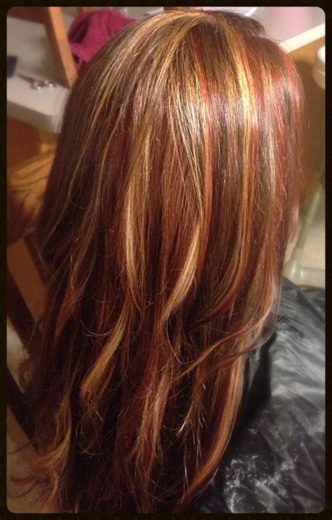 Blonde+Red+Brown Foils. Loooove loooove it! My new hair.. By the ...