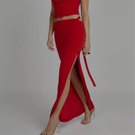 Red two-piece set. I love them, I got the wrong... - Depop