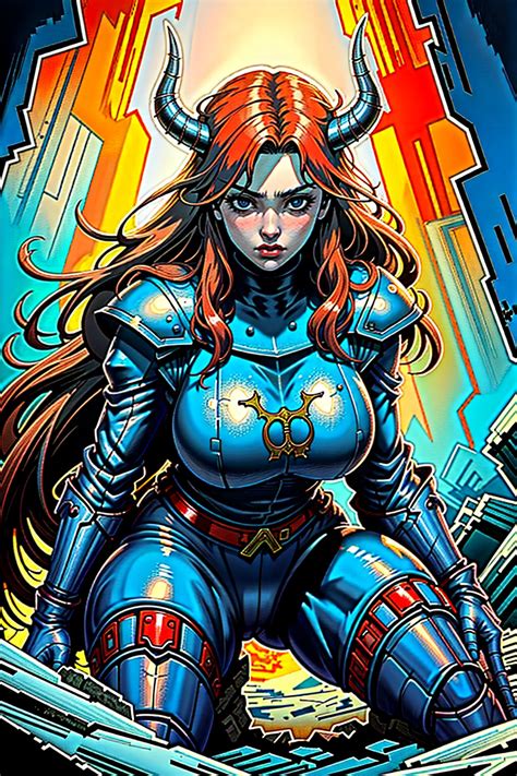 Viking Girl | image created by TheGab | Tensor.Art