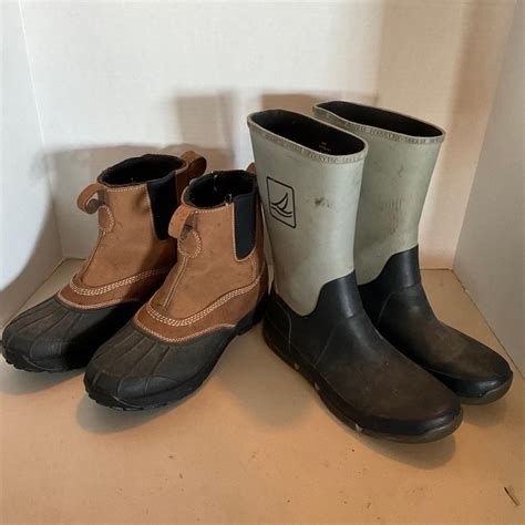 G2202 Pair of Sperry Rain Boots and L.L. Bean Boots | EstateSales.org
