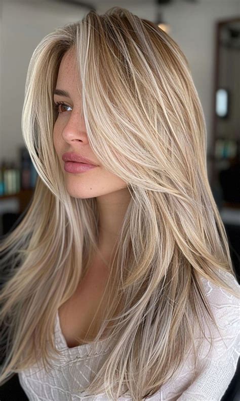 Pin von Anastasia Forellen auf Haarfarbe | Haarschnitte lange blonde ...