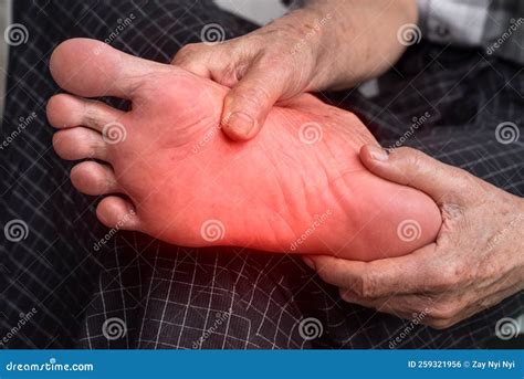 Tingling and Burning Sensation in Foot of Asian Man. Foot Pain. Sensory Neuropathy Problems ...
