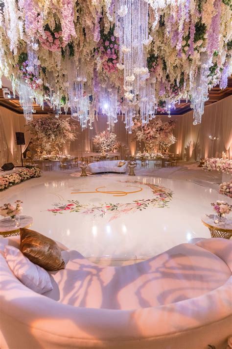 Custom Rose Gold Monogram Wedding Reception Dance Floor | Dream wedding ...