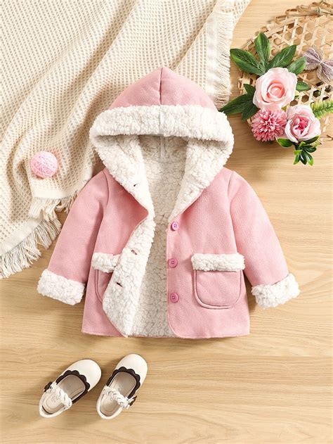 Baby Teddy Lined Hooded Coat in 2025 | Baby winter coats, Baby winter ...