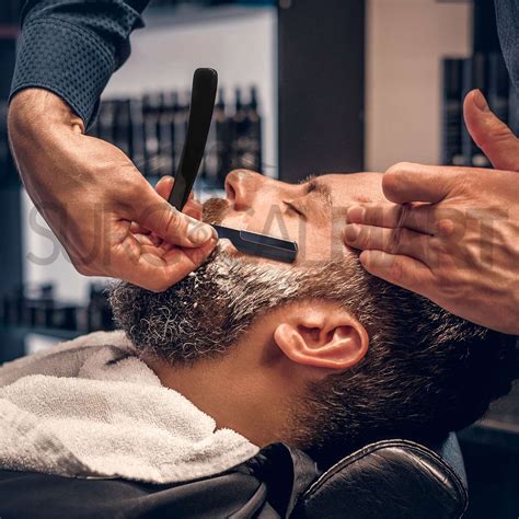 Straight Edge Barber Razor with 11 Blades - Black |Surgical Mart