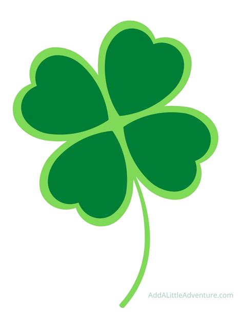 Four Leaf Clover Outlines and Templates - Add A Little Adventure