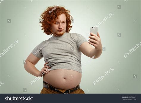 Funny Overweight Man Fat Tummy Hanging Stock Photo 604738403 | Shutterstock