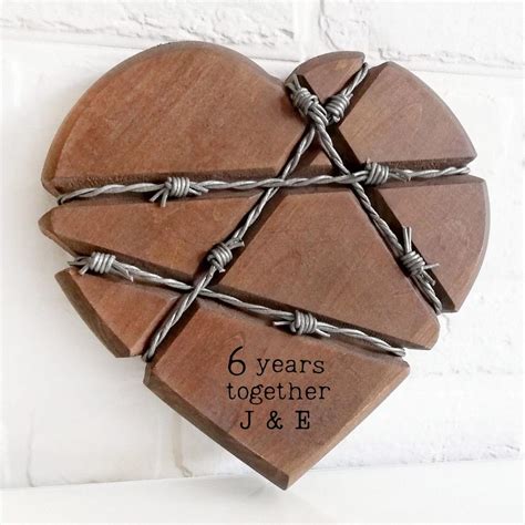 6th Anniversary Gift for Him Iron Her Wedding Gifts Sixth Anniversary 6 ...