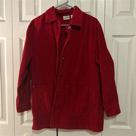 Red corduroy jacket - Depop