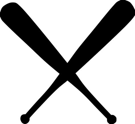 SVG > crossed bat bats baseball - Free SVG Image & Icon. | SVG Silh