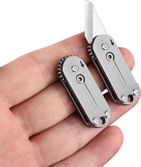 Amazon.com: Joycube Titanium Alloy Small Keychain Knife, Mini Pocket ...