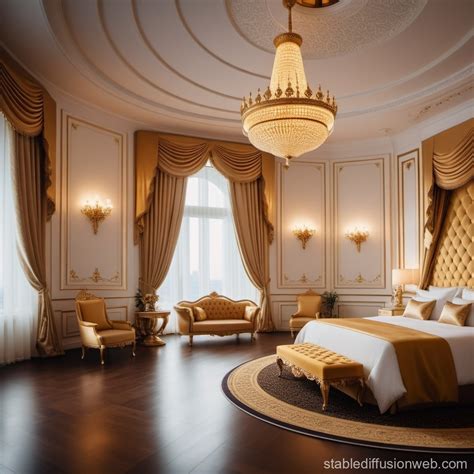 Minimalist Royal Room with City View | Stable Diffusion Online