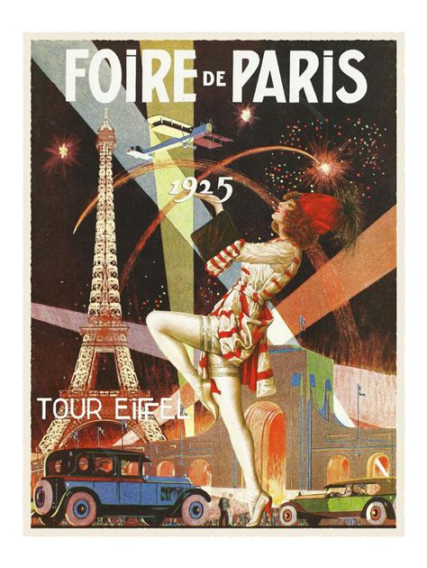 Vintage Art Findings — French vintage art deco poster print from the...