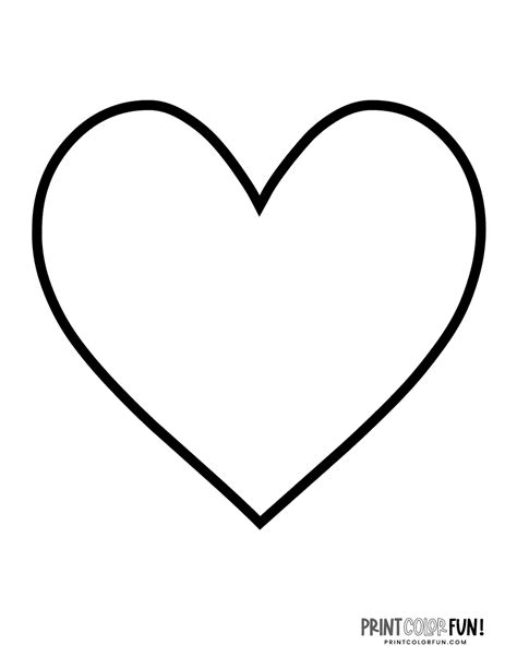 Blank Heart Shape Coloring Pages & Crafty Printables