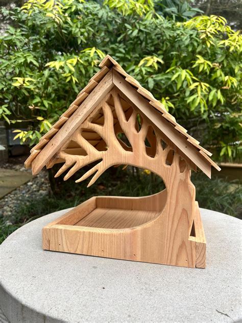 Bird Feeder - Etsy UK in 2025 | Wood bird feeder, Bird houses ideas diy ...