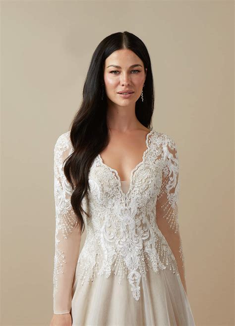 Azazie Essy Diamond White Nude A-Line V-Neck Sequins Tulle Dress | Azazie