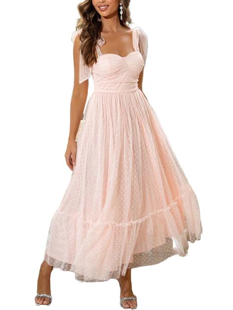 SISKIN Summer Cocktail Dresses for Women Tie Shoulder Semi Formal ...