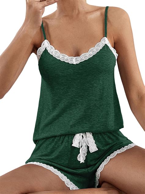 Gvmfive Women Pajamas Set Cami Shorts Sleepwear Lounge Set - Walmart.com