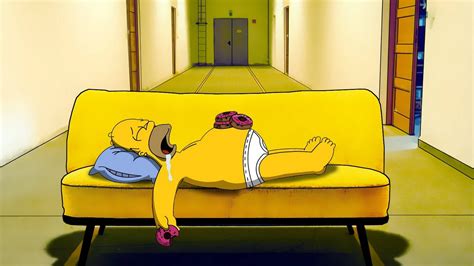 Download Naked And Sleeping Homer Simpson Funny Wallpaper | Wallpapers.com