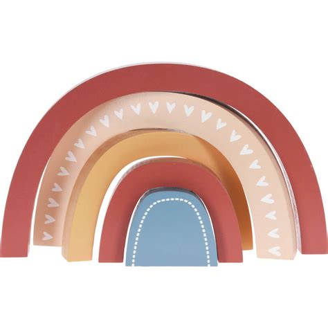 Drewniana tęcza, dekoracja do pokoju dziecka, 26,5 x 2,5 x 15,2 cm ...
