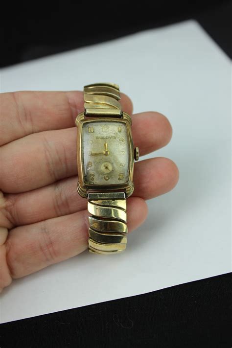 Men's 1946 vintage BULOVA watch 10k GOLD rgp 17J NEW YORK 1/20 12K GOLD ...