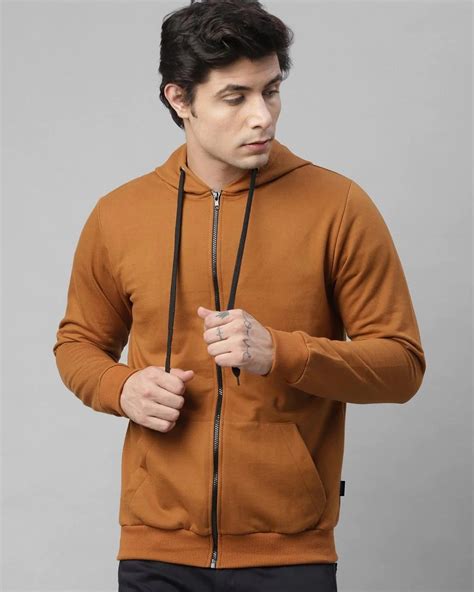 Buy Men's Brown Hoodie Online at Bewakoof