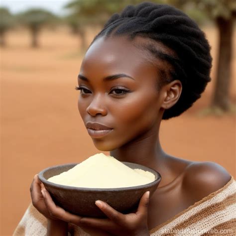 African Woman Using Shea Butter | Stable Diffusion Online