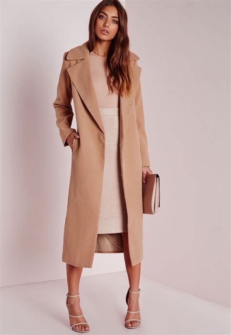 Missguided - Oversized Coat Camel | Camel coat women, Wool coat camel ...