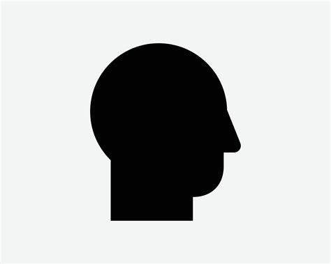 Head Shape Silhouette Icon Person Man Face Profile Portrait Human Male ...