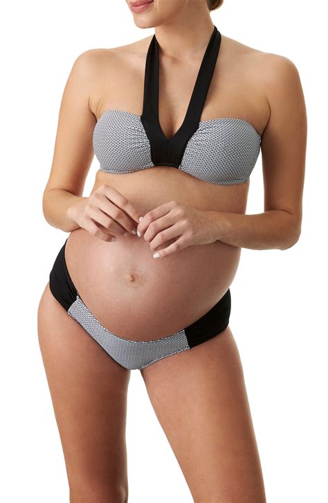 Black strappy two piece maternity bikini set – Artofit