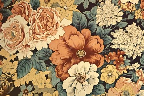 Premium Photo | Vintage wallpaper with flowers high quality nature ...