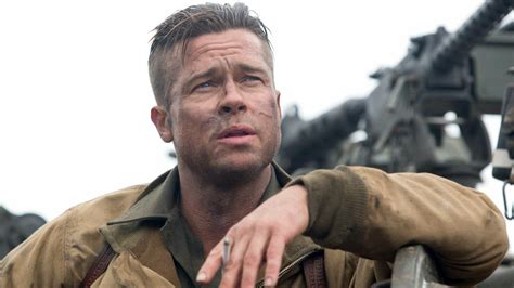 Brad Pitt in Fury - HD Wallpaper
