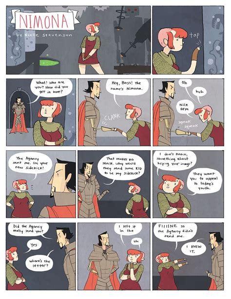 Nimona by Noelle Stevenson, 265pp, RL: TEEN