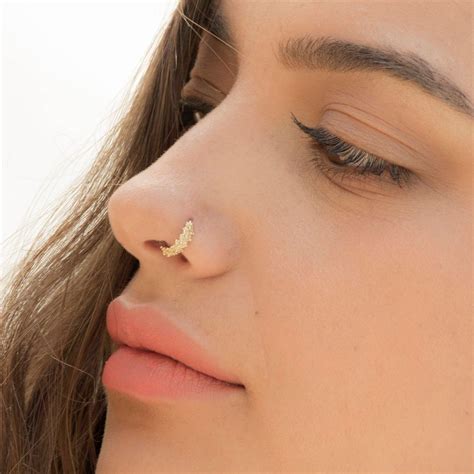 Nose Ring Tribal Nose Ring Gold Nose Ring Ear Piercing - Etsy | Nose ...