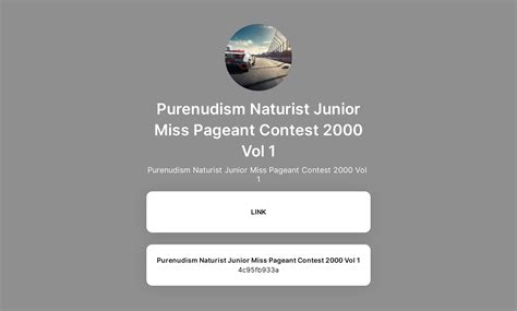 Purenudism Naturist Junior Miss Pageant Contest 2000 Vol 1's Flowpage