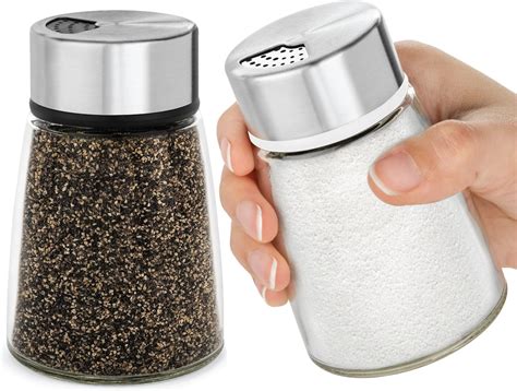 Amazon.com: CHEFVANTAGE Salt and Pepper Shakers Set with Adjustable ...