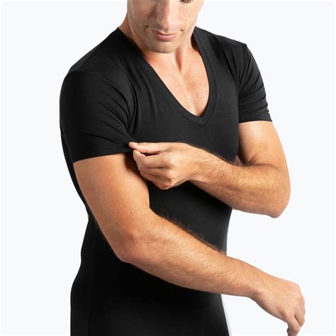 UnderFit™ White V-Neck Undershirt: √ Slim Fit √ Stays Tucked √ Ultra Comfy