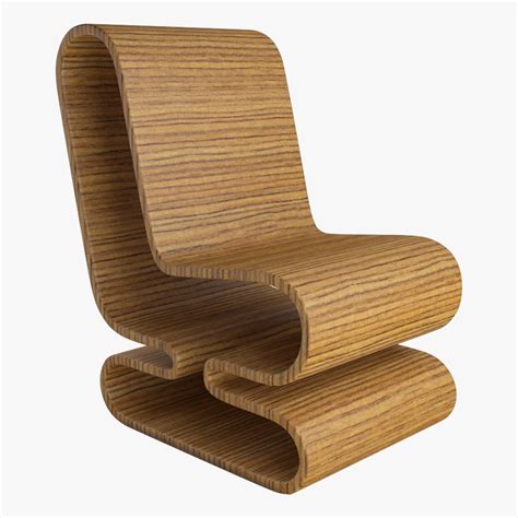 Modern Chair Walnut Wood 3D Model $29 - .3ds .blend .c4d .fbx .max .ma ...