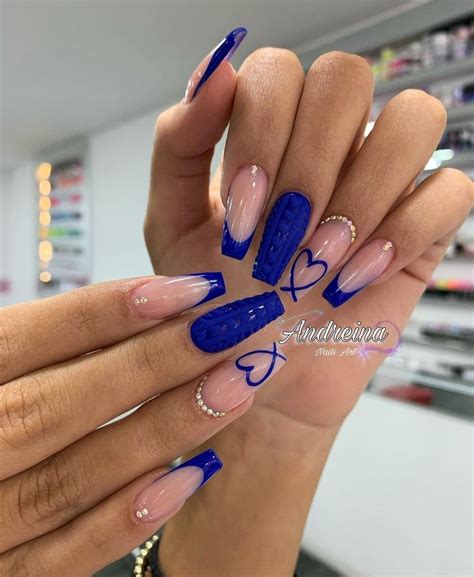 Excellent 💅💙💅 | Ballerina acrylic nails, Diamond nails, Gel nails