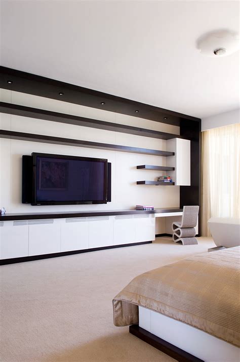 Modern Bedroom With Tv
