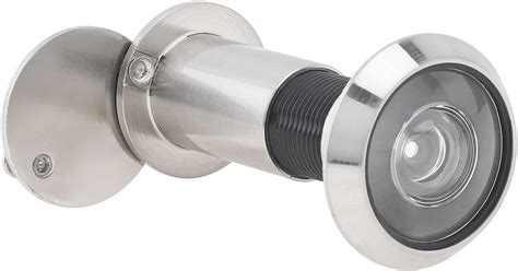 Menkey Door Viewer Peep Hole 200-degree with Heavy Duty Rotating Privacy Cover Brushed Nickel, 1 ...