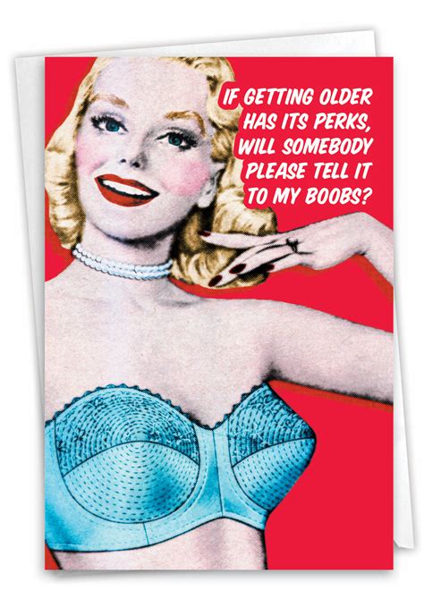 Tell My Boobs Funny Happy Birthday Card