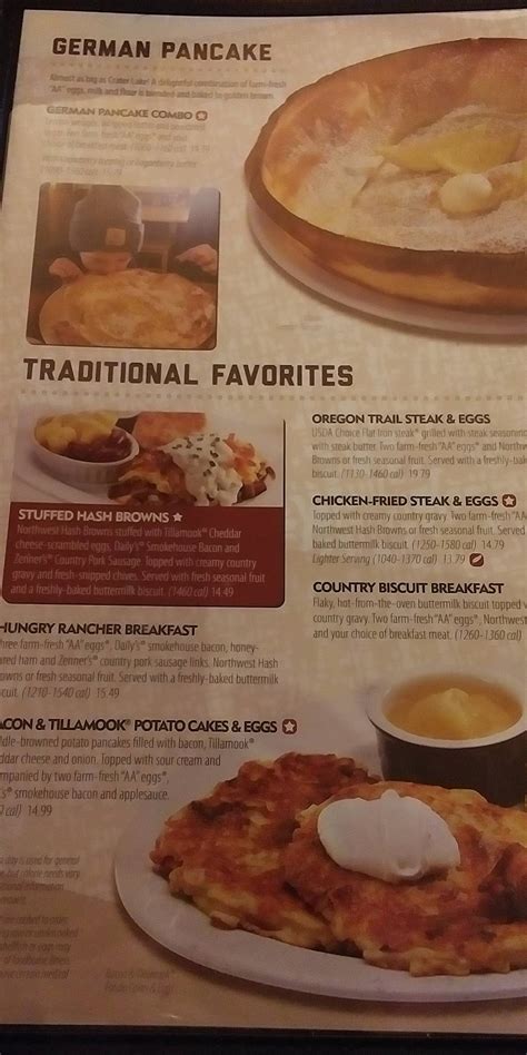 Menu at Elmer's Restaurant (Tacoma, WA), Tacoma