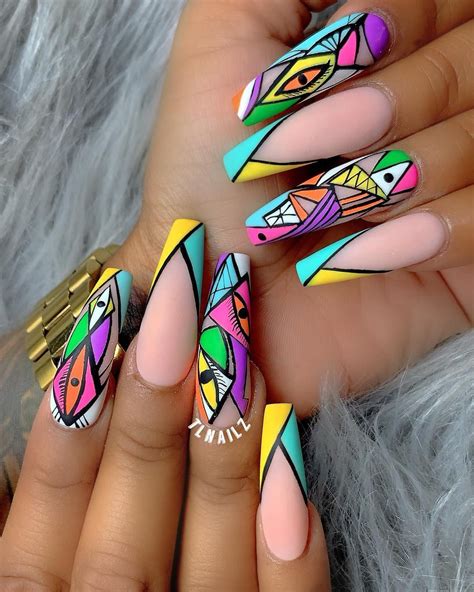 Modern Abstract Nail Art at John Rosado blog